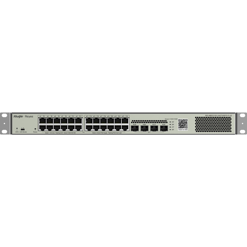 Комутатор RUIJIE Reyee RG-NBS3100-24GT4SFP-P-V2