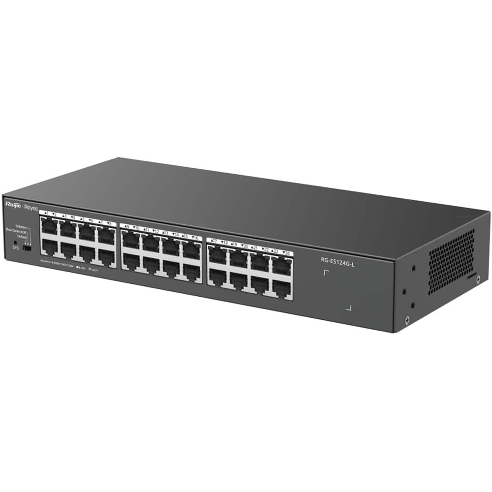 Комутатор RUIJIE Reyee RG-ES124G-L Ширина/висота корпусу 280x43,6