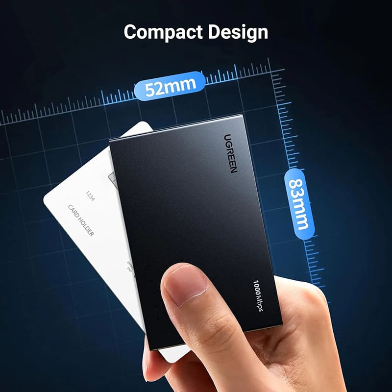 Коммутатор UGREEN 5-Port Gigabit Ethernet Switch (CM833) Порты коммутатора 5 х RJ45 10/100/1000 Мбит/с