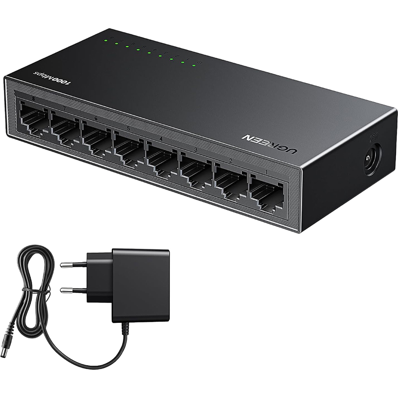Коммутатор UGREEN 8-Port Gigabit Ethernet Switch (35499EU) Тип неуправляемый