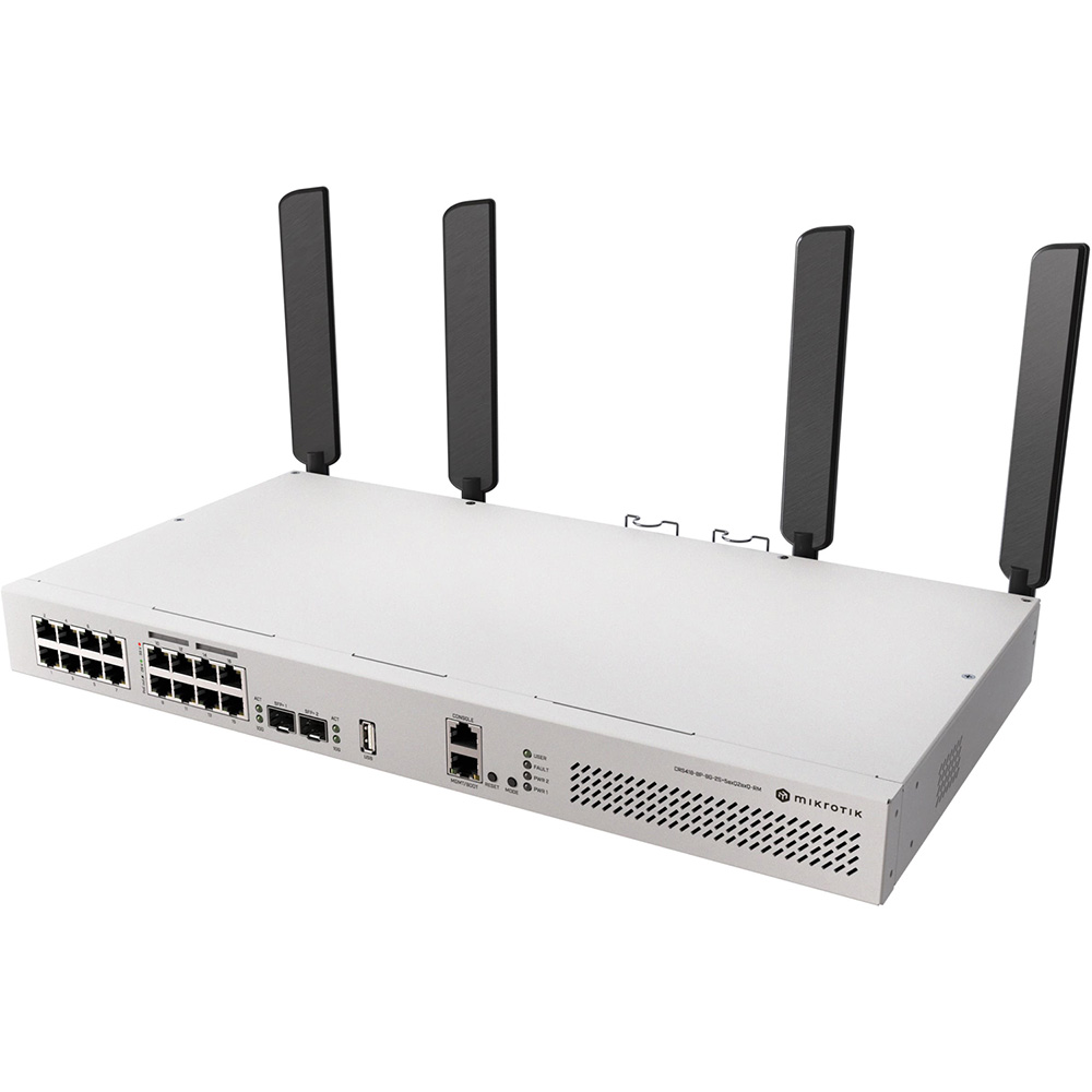 Коммутатор MIKROTIK CRS418-8P-8G-2S+5axQ2axQ-RM