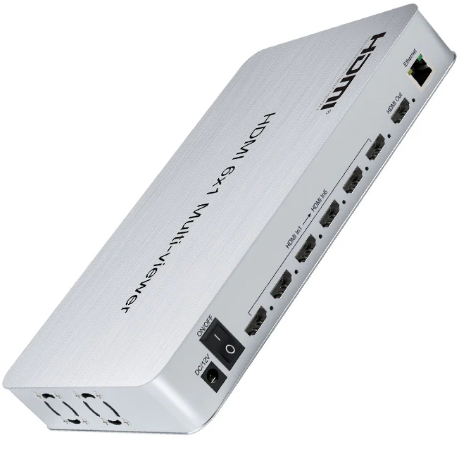 Комутатор POWERPLANT HDMI 6x1 Multi-viewer 1080p (HDSW6-Q)