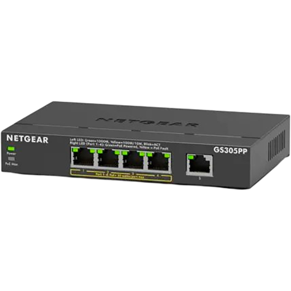 Коммутатор NETGEAR GS305PP (GS305PP-300EUS) Форм-фактор настольный