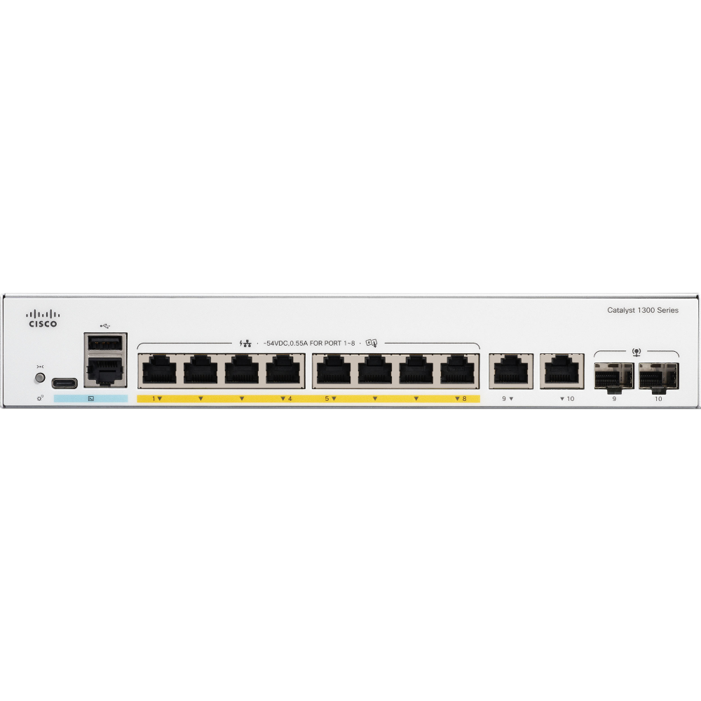 Коммутатор CISCO Catalyst C1300-8FP-2G