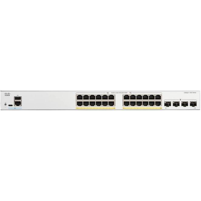 Комутатор CISCO Catalyst 1300 24-port GE PoE 4x1G SFP (C1300-24P-4G) Тип керований 3-го рівня