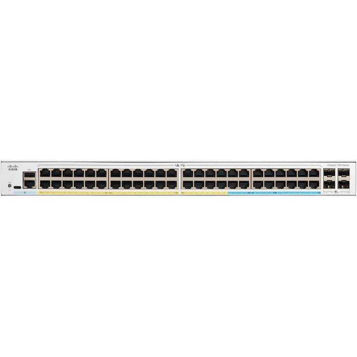 Коммутатор CISCO Catalyst 1300 48-port GE PoE 4x1G SFP (C1300-48P-4G) Тип управляемый 3-го уровня