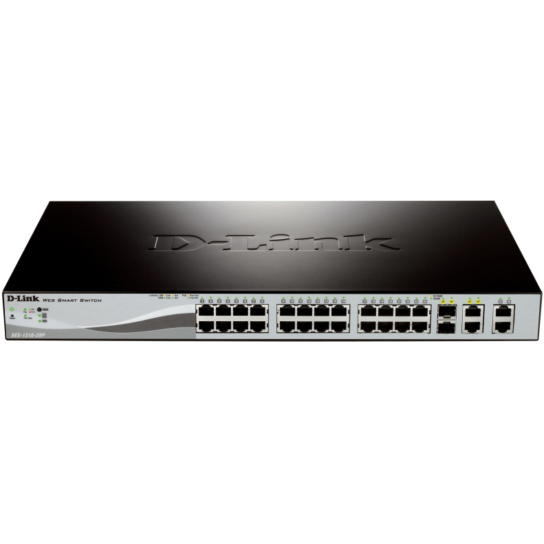 

Настраиваемый коммутатор D-LINK DES-1210-28P, DES-1210-28P