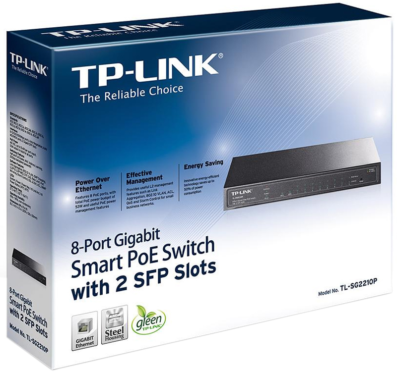 Коммутатор TP-LINK TL-SG2210P Тип управляемый 2-го уровня