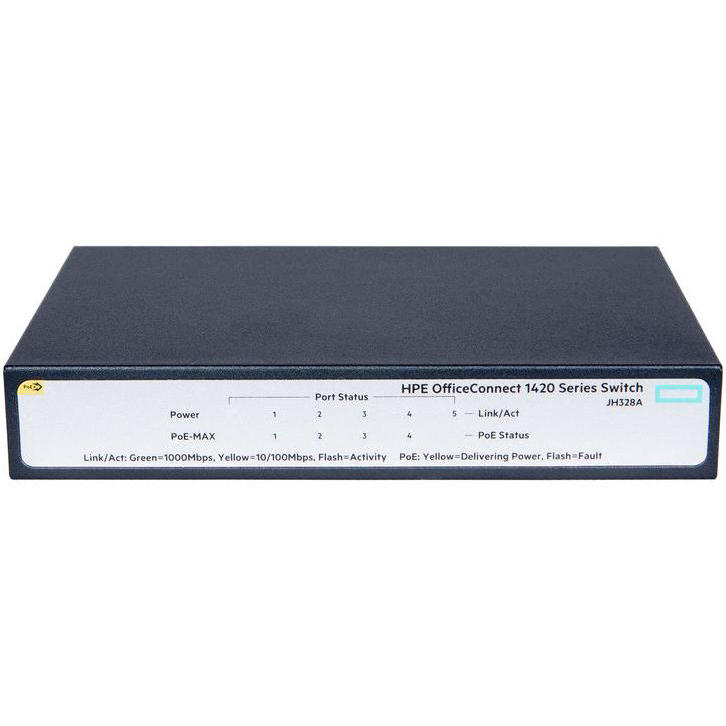 

Коммутатор HPE 1420-5G-PoE+ (JH328A), E 1420-5G-PoE+ Unmanaged Switch