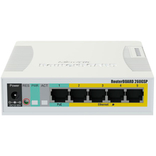 Коммутатор MIKROTIK RB260GSP (CSS106-1G-4P-1S)