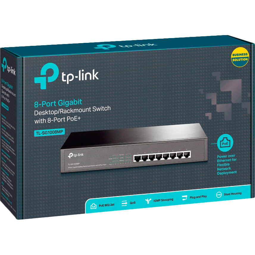 Коммутатор TP-LINK TL-SG1008MP Форм-фактор монтируемый в стойку