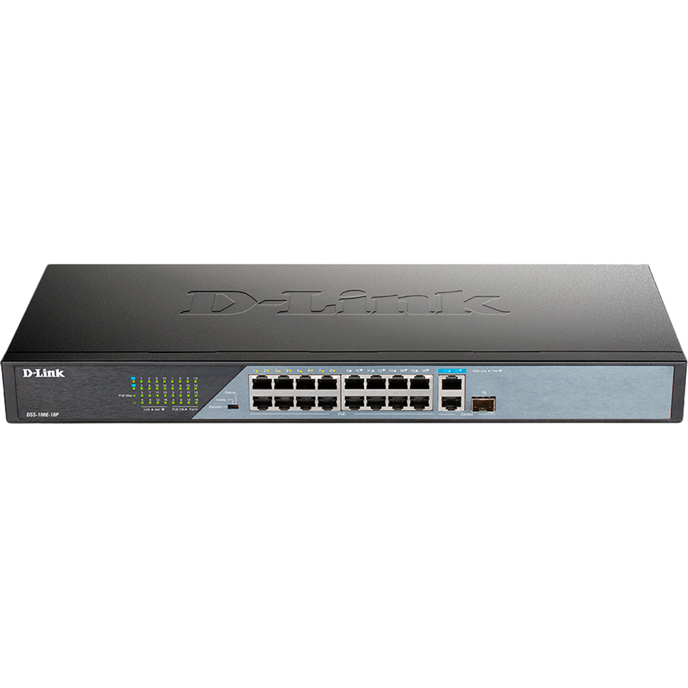 

Неуправляемый коммутатор D-LINK DSS-100E-18P, DSS-100E-18P