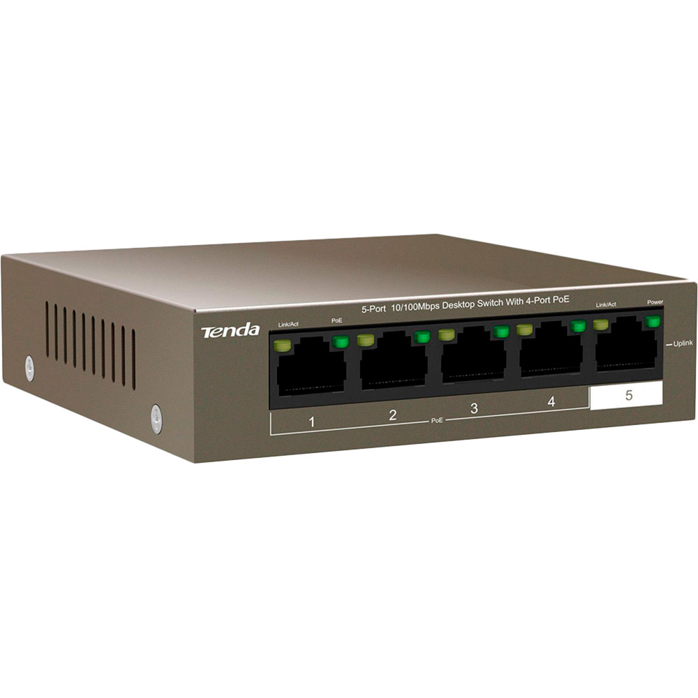 Комутатор TENDA TEF1105P-4-38W Тип некерований