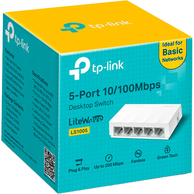 Комутатор TP-LINK LiteWave LS1005 Тип некерований