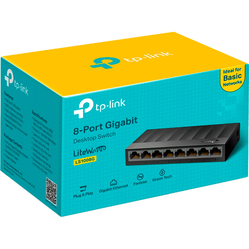 Коммутатор TP-LINK LiteWave LS1008G Тип неуправляемый