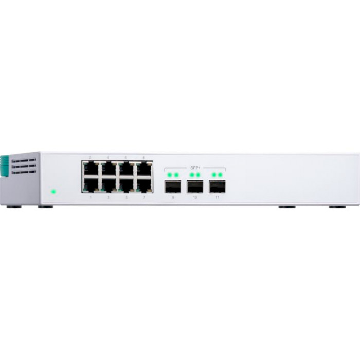 

Коммутатор QNAP QSW-308S, QSW-308S 3x10GbE SFP+ / 8x1GbE (RJ45)