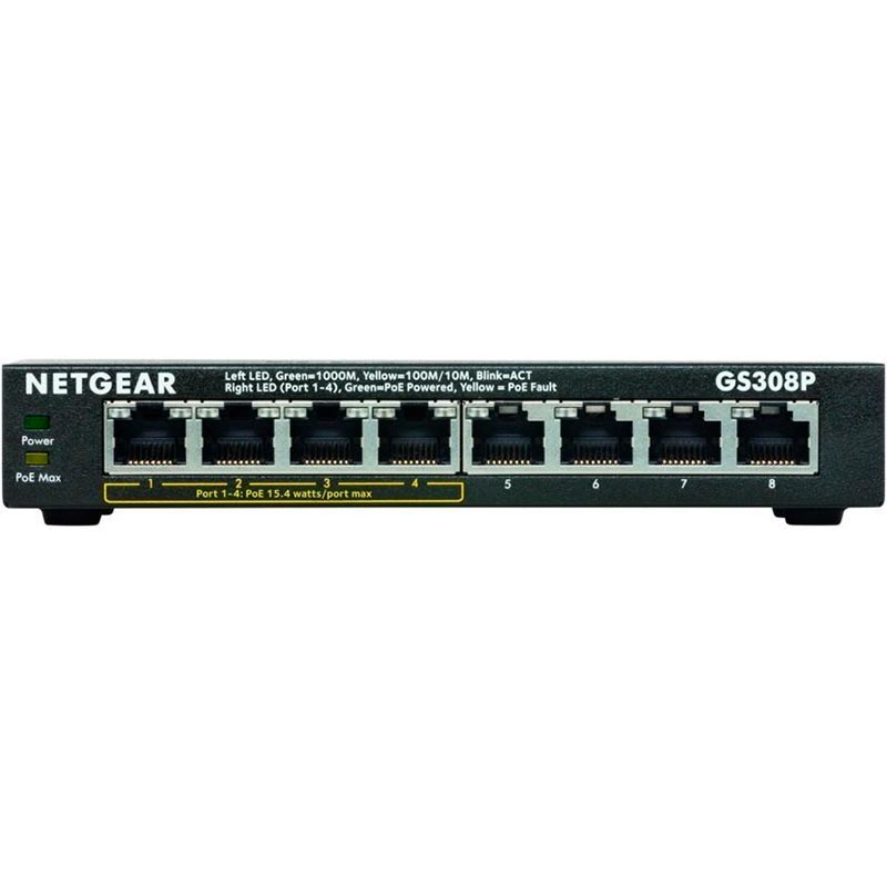 

Неуправляемый коммутатор NETGEAR GS308P (GS308P-100PES), GS308P (GS308P-100PES)