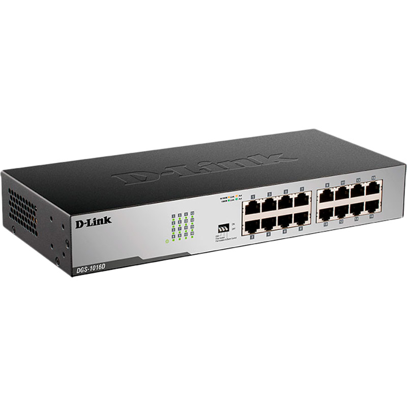 Комутатор D-LINK DGS-1016D Тип некерований