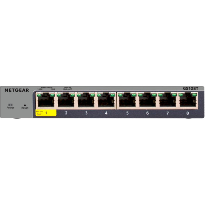 Коммутатор NETGEAR GS108T (GS108T-300PES) Форм-фактор настольный