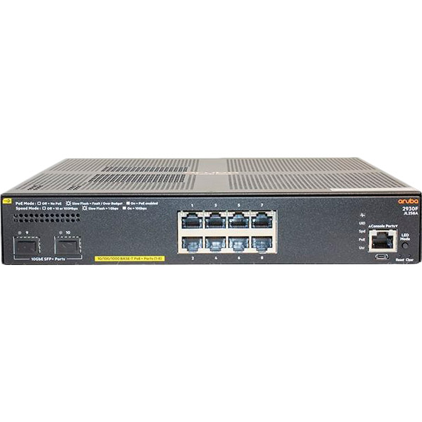 Коммутатор HP Aruba 2930F 8G PoE+ 2SFP+ Swch (JL258A)