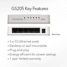 Коммутатор NETGEAR GS205 5xGE (GS205-100PES)