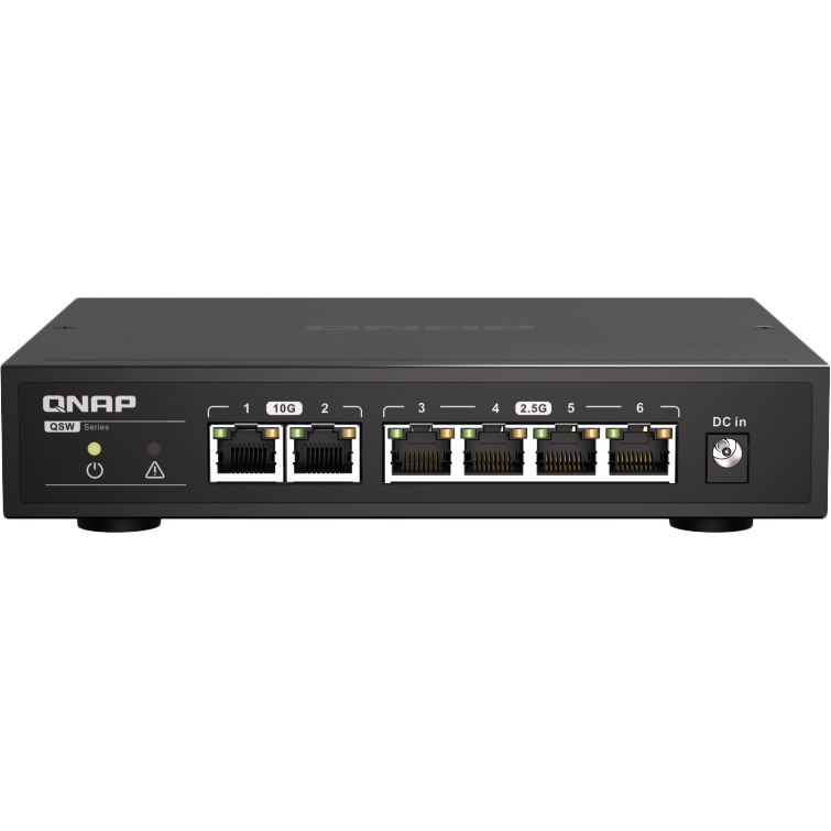 

Коммутатор QNAP QSW-2104-2T, QSW-2104-2T 2x10GbE (RJ45), 4x2.5GbE (RJ45)