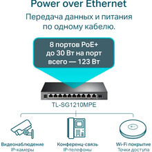 Коммутатор TP-LINK TL-SG1210MPE