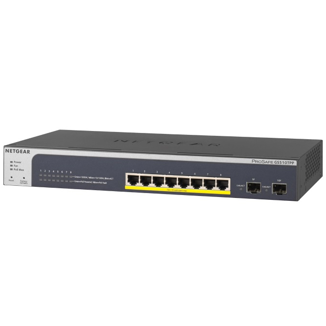 Комутатор NETGEAR GS510TPP (GS510TPP-100EUS) Тип керований 3-го рівня