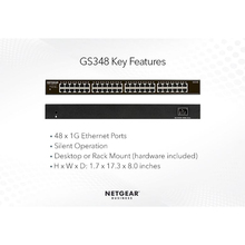 Комутатор NETGEAR GS348 48xGE (GS348-100EUS)