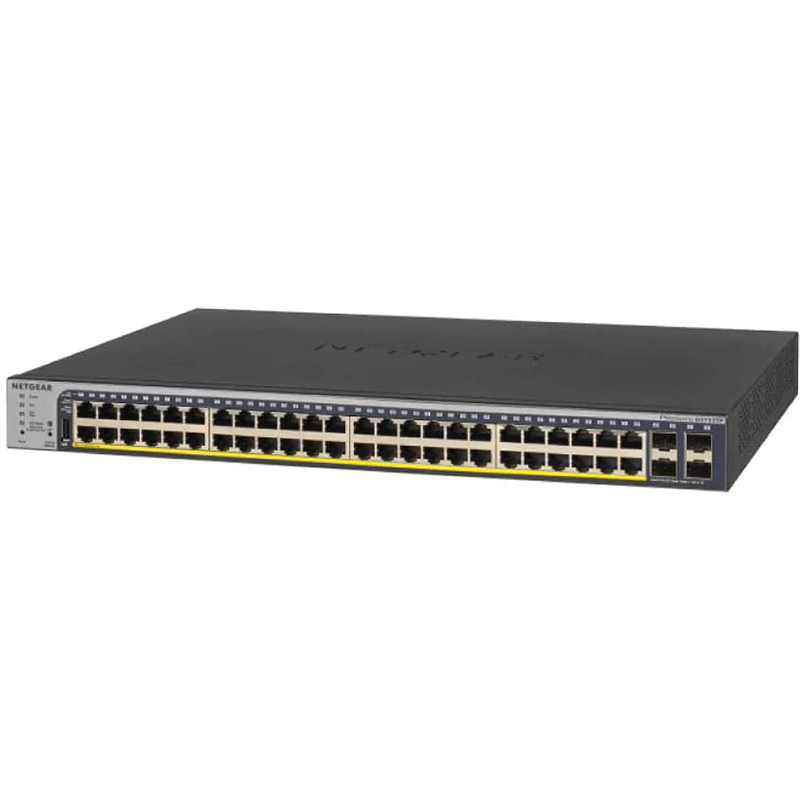 Коммутатор NETGEAR GS752TPv2 48xGE PoE+, 4xSFP L2+ (GS752TP-200EUS) Форм-фактор монтируемый в стойку