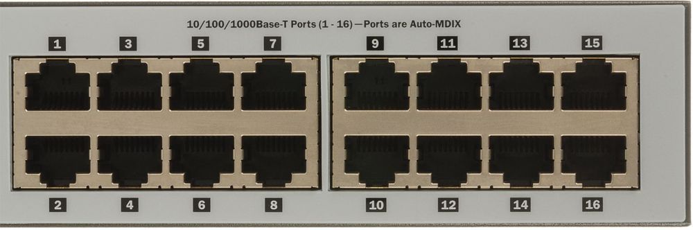 Комутатор HP V1410-16G (J9560A) Порти комутатора 16 x Gigabit Ethernet (10/100/1000 Мбит/с) 