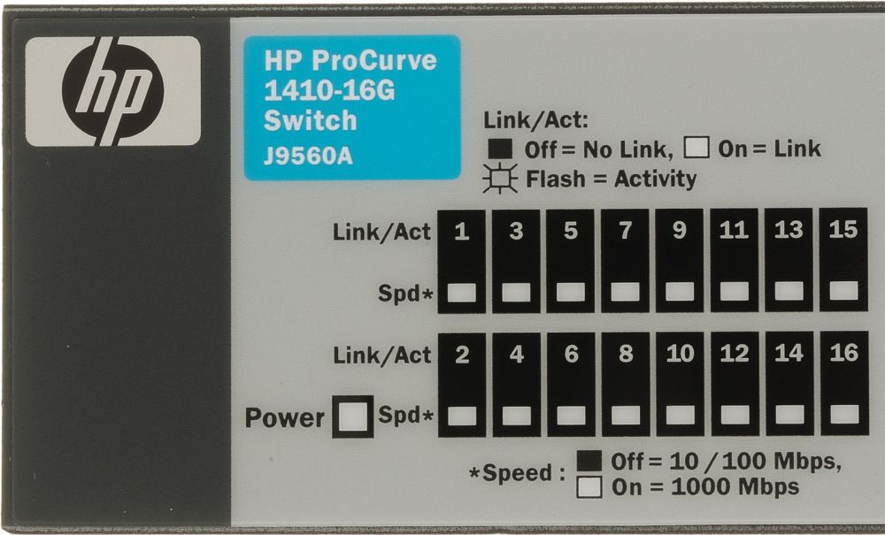 Зовнішній вигляд Комутатор HP V1410-16G (J9560A)