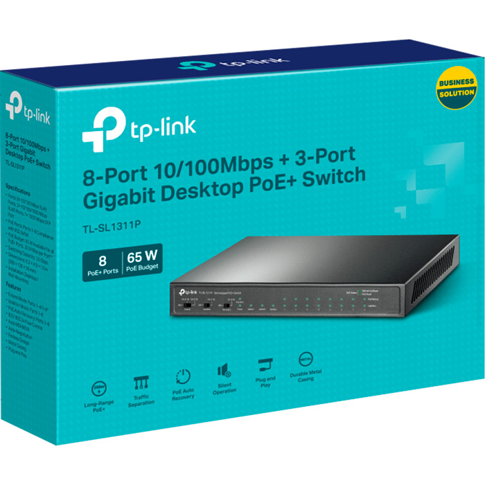 Комутатор TP-LINK TL-SL1311P Форм-фактор монтуємий в стійку