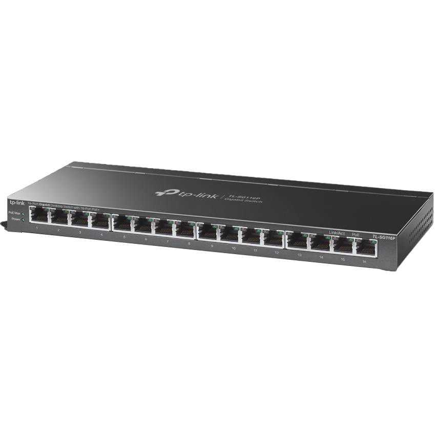 Коммутатор TP-LINK TL-SG116P Тип неуправляемый