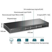 Коммутатор TP-LINK TL-SG3428X-M2 JetStream 19" 1U