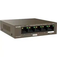 Коммутатор TENDA TEG1105PD 5-Port Gigabit PoE-IN/PoE-OUT Extender (1in/4out) (TEG1105PD)