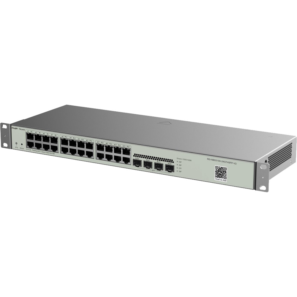 Коммутатор RUIJIE Reyee RG-NBS3100-24GT4SFP-V2 (6971693278721) Форм-фактор монтируемый в стойку