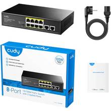 Коммутатор CUDY FS1010P PoE+ Switch with 2 Uplink Ports 120W