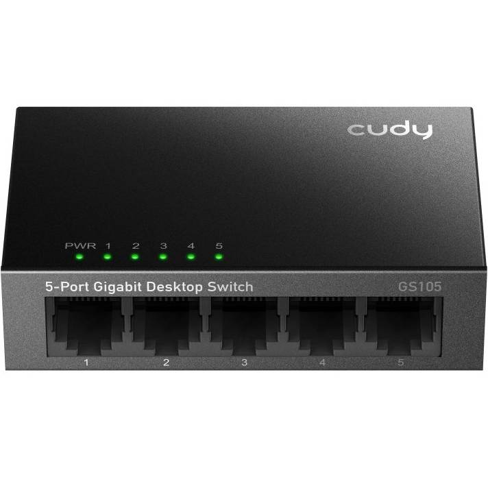 Комутатор CUDY GS105 Gigabit Metal Switch Black Тип некерований