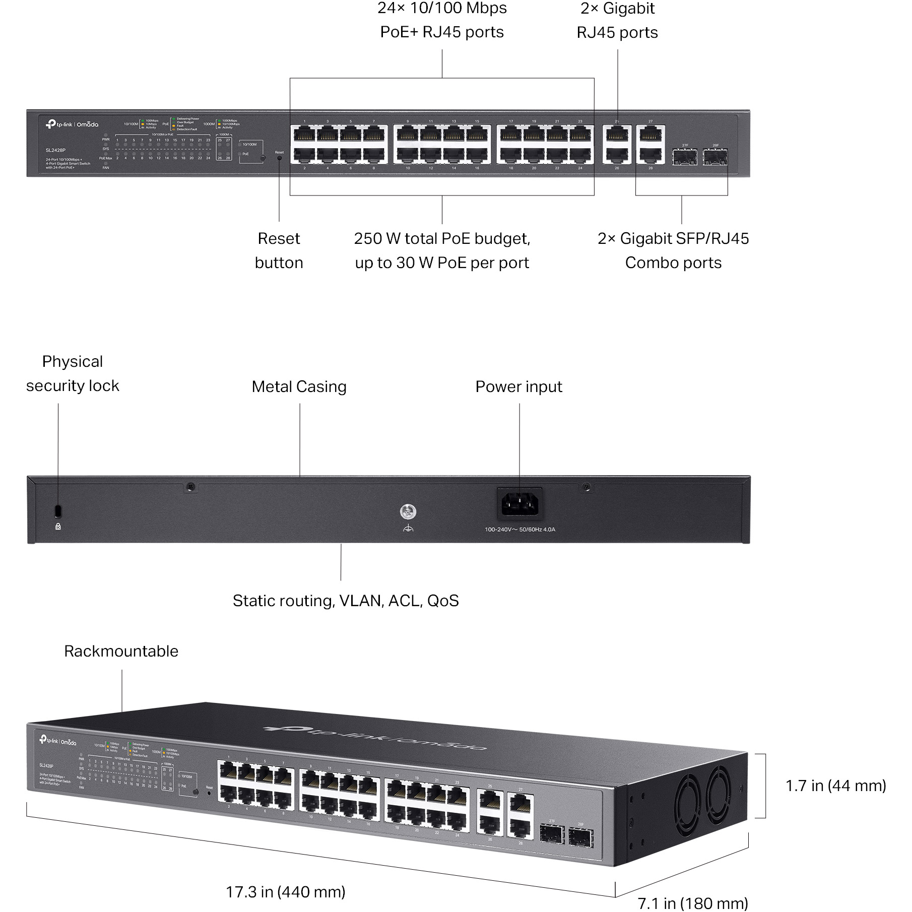 Зовнішній вигляд Комутатор TP-LINK SL2428P