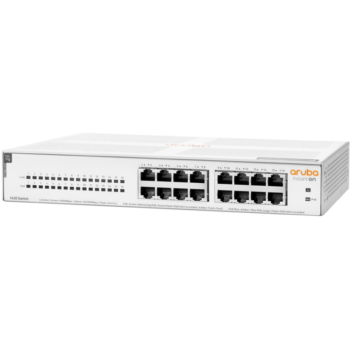 Комутатор HPE Aruba Instant On 1430 16G CL4 PoE Switch (R8R48A) Тип некерований