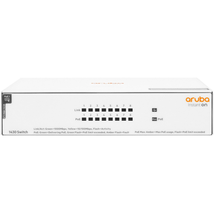 Комутатор HPE Aruba Instant On 1430 8G CL4 PoE Switch (R8R46A)