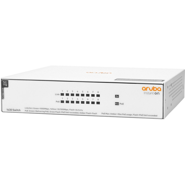 Комутатор HPE Aruba Instant On 1430 8G CL4 PoE Switch (R8R46A) Тип некерований