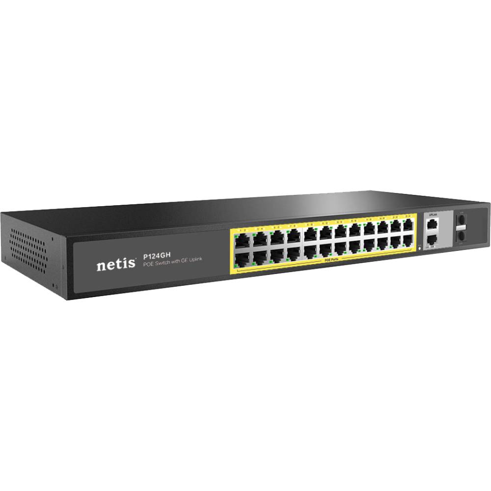 Коммутатор NETIS P124GH 24 Port Fast Ethernet PoE Switch Форм-фактор монтируемый в стойку