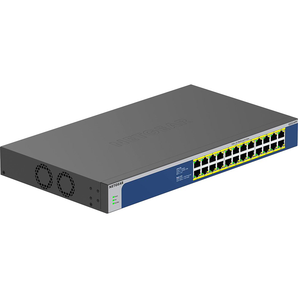 Коммутатор NETGEAR 24xGE PoE 300Вт (GS524PP-100EUS) Тип неуправляемый