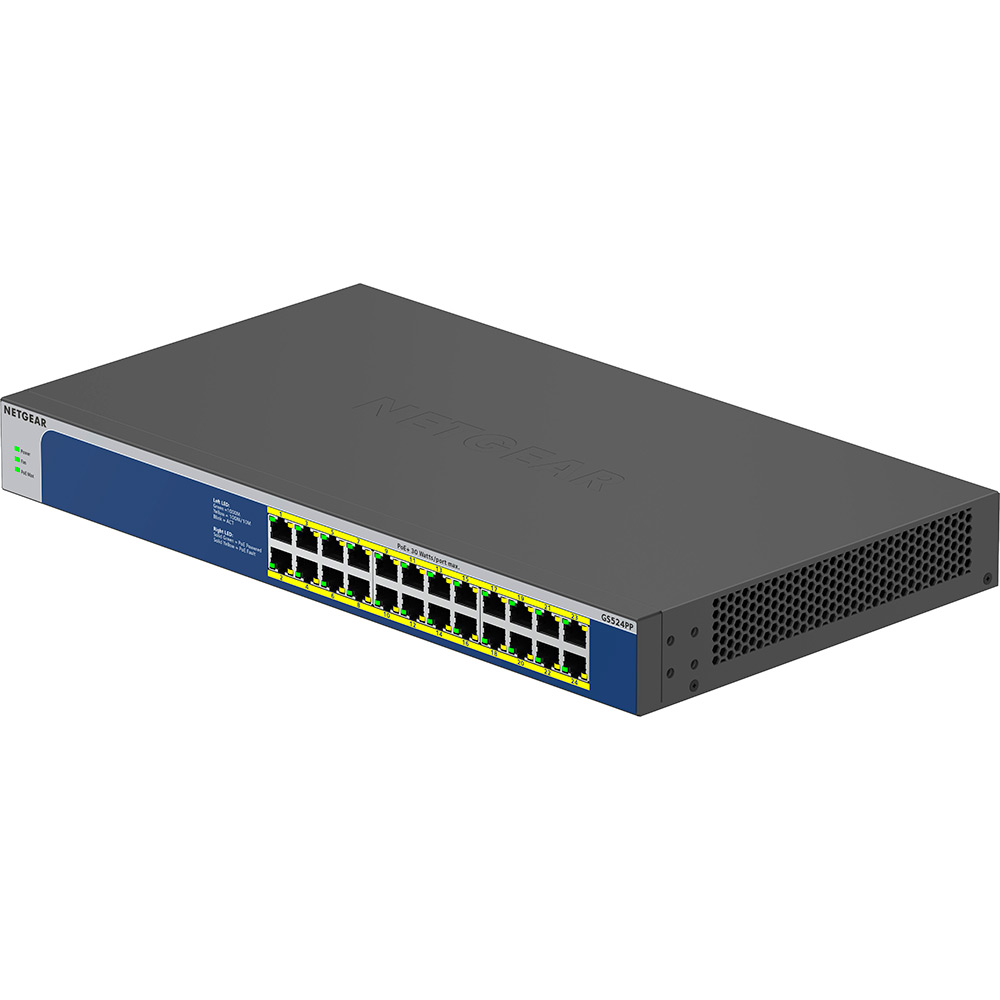 Коммутатор NETGEAR 24xGE PoE 300Вт (GS524PP-100EUS) Форм-фактор настольный