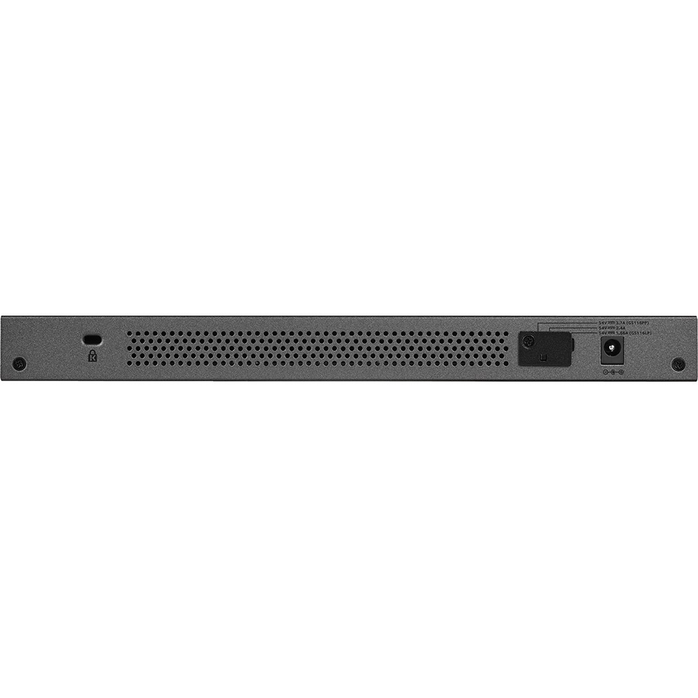 Комутатор NETGEAR 16xGE PoE 183Вт (GS116PP-100EUS) Форм-фактор настільний