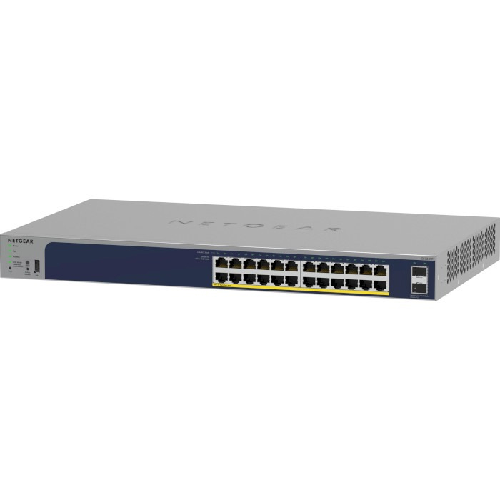 Комутатор NETGEAR 24xGE PoE 2xSFP L2 (GS724TP-300EUS) Тип керований 2-го рівня