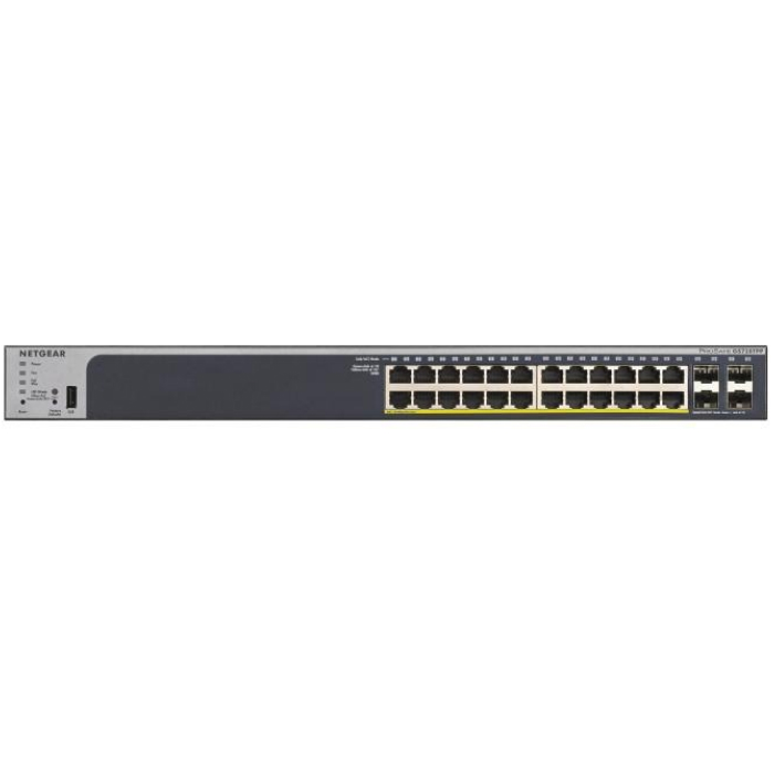 Коммутатор NETGEAR 24xGE PoE 4xSFP L2 (GS728TP-300EUS)