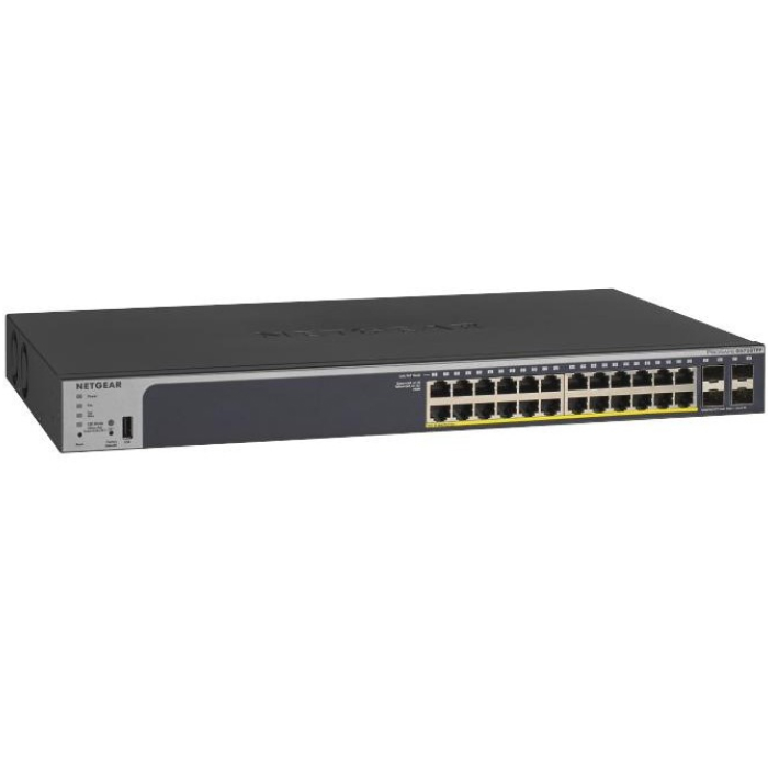 Коммутатор NETGEAR 24xGE PoE 4xSFP L2 (GS728TP-300EUS) Тип управляемый 2-го уровня